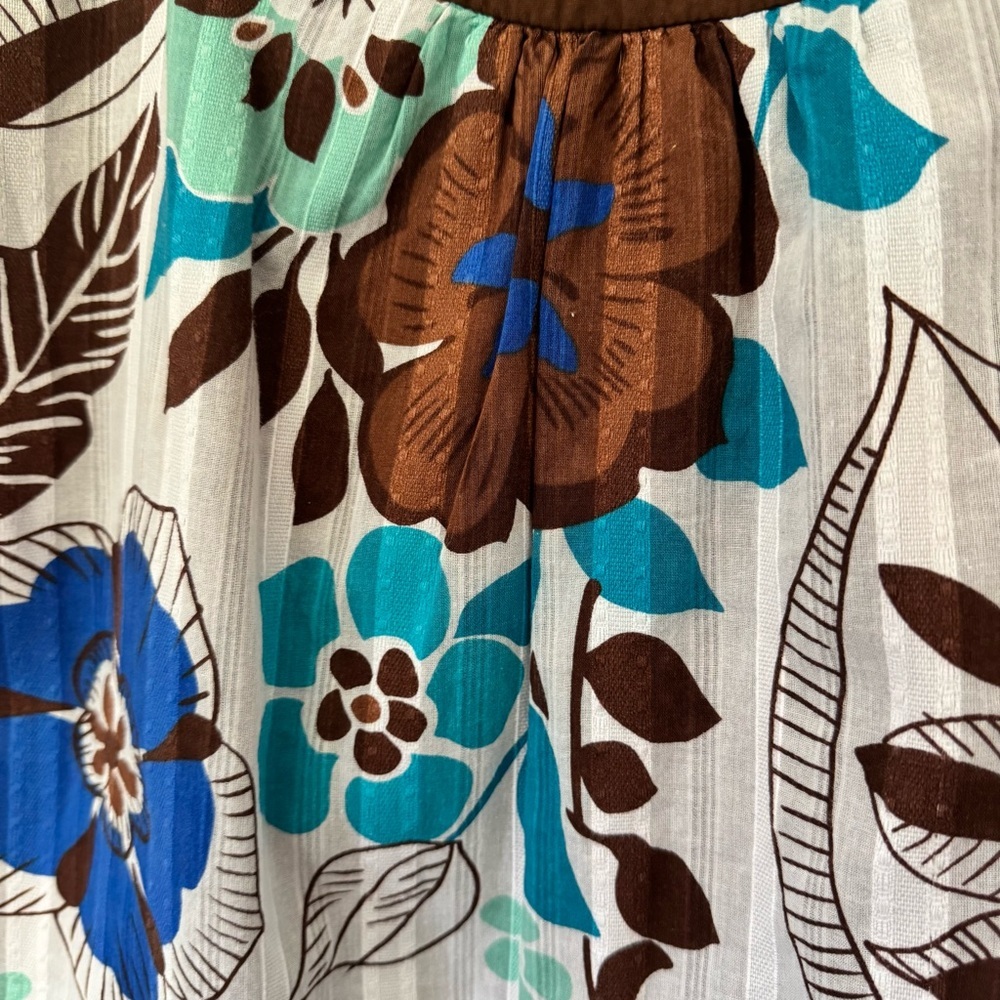 Vintage Amanda Lane Hawaiian Floral Cotton Dress Size 10 Tropical Print Resort - Picture 4 of 5